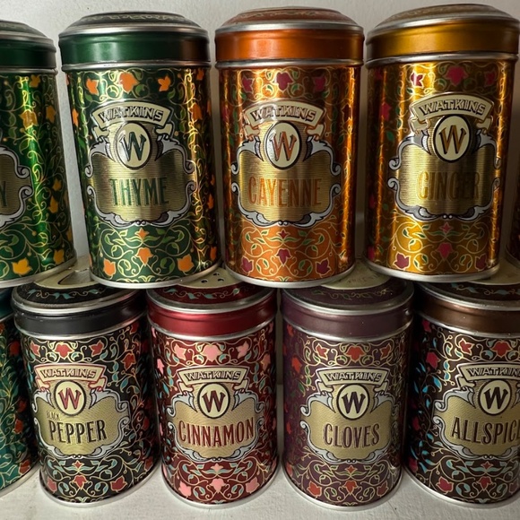 Vintage Watkins 1987 Limited Edition Spice Tins Set of 12 - Picture 3 of 8